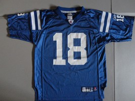 Blue Baltimore Colts  #18 Peyton Manning NFL Football Screen Jersey Youth L NICE - £17.36 GBP