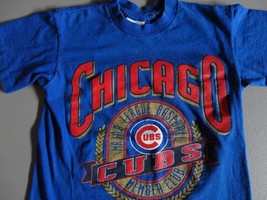 Blue Vintage Nutmeg Mills Chicago Cubs Members Club MLB tshirt YOUTH M Excel - £17.42 GBP