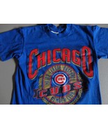 Blue Vintage Nutmeg Mills Chicago Cubs Members Club MLB tshirt YOUTH M E... - £17.03 GBP