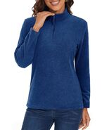 MAGCOMSEN Women's 1/4 Zip Fleece Pullover D Blue Size M Warm Comfort - $125.18 MXN MAGCOMSEN Women's 1/4 Zip Fleece Pullover D Blue Size M Warm Comfort - $125.18 MXN