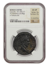 Ancient Roman: Caracalla (AD 198-217) AE Sestertius NGC Choice VF - £600.68 GBP