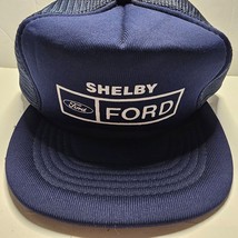 Shelby Ford Mesh Trucker Hat Snapback Navy Blue Adjustable Cap - £10.19 GBP