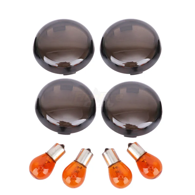 2/4 X Turn Signals Light Lens Cover With Light Bulb For Harley Sportster 883 - £11.27 GBP+