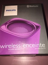 Philips Bluetooth Portable Speaker Purple Wireless Rechargeable BT100V/27-NEW - $39.48