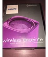 PHILIPS BLUETOOTH PORTABLE SPEAKER Purple WIRELESS RECHARGEABLE BT100V/2... - $81.17 CAD