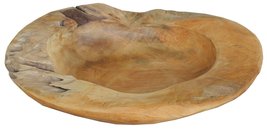 A&amp;B Home Teak Decorative Bowl, 16 by 16 by 6.9-Inch - £56.97 GBP
