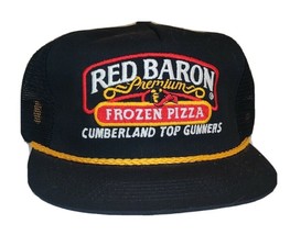 Vintage Red Baron Premium Frozen Pizza Snap Back Mesh Truckers Hat Cumbe... - $59.99