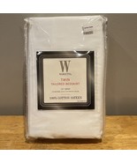 Wamsutta Twin Tailored Bedskirt 15” Drop 100% Cotton Sateen White - $19.79