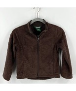 LL Bean Girls Fleece Jacket Size 6X - 7 Chocolate Brown Zip Up Basic - $451.60 MXN