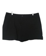 Liz Claiborne Women&#39;s Casual Shorts Zip Button Pockets Solid Black Size 14  - £29.45 GBP