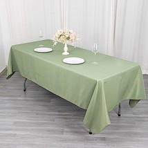 60X102&quot;&quot; Eucalyptus Green Premium Rectangle Polyester Tablecloth Catering Linens - £16.11 GBP