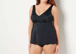 Kim Gravel Swimsuits For All Flowy Tankini and Brief Set- Solid Onyx, Regular 12 - £23.52 GBP