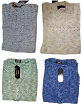 Turtleneck Or Gilet Man Pure Wool Size 46-52 It Melange Soft Hot Blue Grey Etc - £49.41 GBP