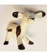 Vintage Baby Cow CALF Figurine Brown White Collectible Ceramic Pottery M... - €17,12 EUR