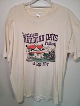 Fruit Of The Loom Mens T Shirt XL Vintage Louisiana Railroad Festival  - $9.44