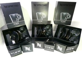 Nespresso  View 3X2  Espresso  Glass Cups &amp; 3X2 Saucers In Brand Box W S... - £378.82 GBP