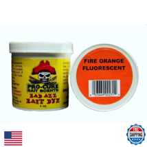Pro-Cure Bad Azz Powder Dye 4oz Fire Orange Fluorescent UV Enhanced Bait... - $50.78