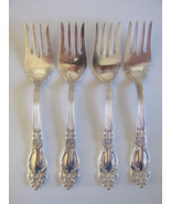 Reed &amp; Barton Silver Plate Festivity/Tiger Lily 4 Salad Forks - £14.94 GBP