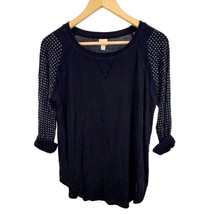 COVER STITCHED Long-sleeve Shirt Studded Lightweight Top Moto Bikercore - $17.77