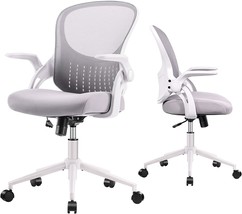 Office Chair, Ergonomic Desk Chair, Mid Back Mesh Computer Chair, Height, Gray - £99.63 GBP