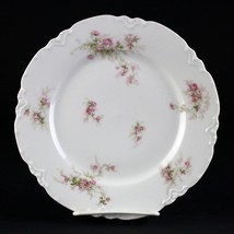 Haviland Limoges Schleiger 223A Pink Rose Sprays Luncheon Plate, Antique 8 5/8&quot; - £11.76 GBP