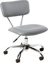 Task Chair With A Faux Leather Seat And Back And Chrome Accents From, In... - £101.56 GBP