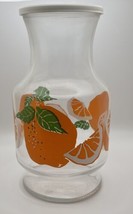 1987 Anchor Hocking 48 oz Glass Orange Juice Bottle Carafe Jug With Lid Vintage - £8.88 GBP