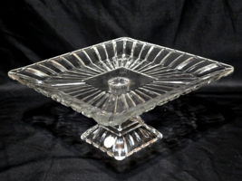 Crystal Clear 11&quot; Cake Plate Alexandria Footed Glass Stand Sandwich Platter - $31.47