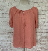 Joie Womens Berkeley Blouse 100% Silk Short Sleeve Vintage Rose Size Small NEW - £35.58 GBP