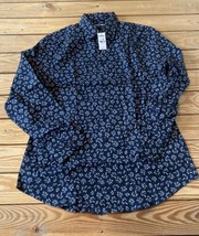 Express NWT $60 Men’s Floral Button up Shirt Size 15.5 Blue R7 - $25.64