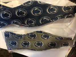 2x Penn State University Bowtie Bow ties New In Stock 100% Silk - £27.22 GBP