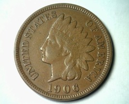 1906 Indian Cent Penny Ch.Au+ Choice About Uncirculated+ Nice Original Coin - £23.18 GBP