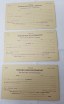 Wabash Railroad Company Blank Shipping Receipt 1951 Ann Arbor Railroad Set of 3 - £14.96 GBP