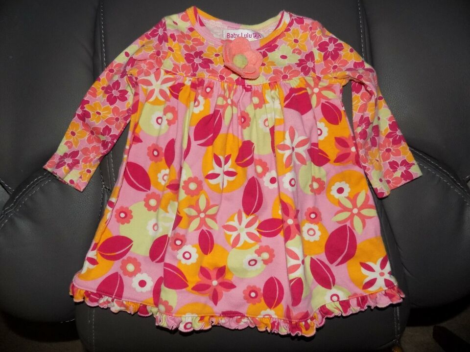 BABY LULU BY ERIN MURPHY MULTI-COLORED  FLORAL DRESS SIZE 6 MONTHS GIRL'S EUC - $18.50
