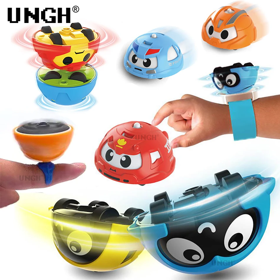 UNGH Rotating Gyro Watch Battle Cars Spinning Top Toy Pull Back Car Inte... - £8.36 GBP+