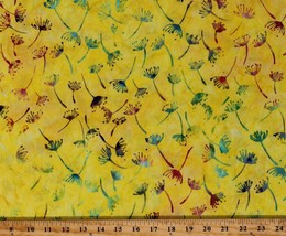 Cotton Batik Flowers Floral Nature Daisies Daisy Fabric Print by Yard D301.59 - £11.11 GBP