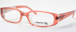 STING DE RIGO VSJ552S 09XH TRANSPARENT LIGHT CORAL /CLEAR EYEGLASSES 50-18-135mm - $56.53