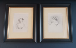 Exotic Ladies - A Pair of Drawings, 1834, by J. M. Richardson - £229.11 GBP