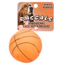 Durable Miniature Vinyl Basketball Dog Toy with Squeaker - £3.16 GBP