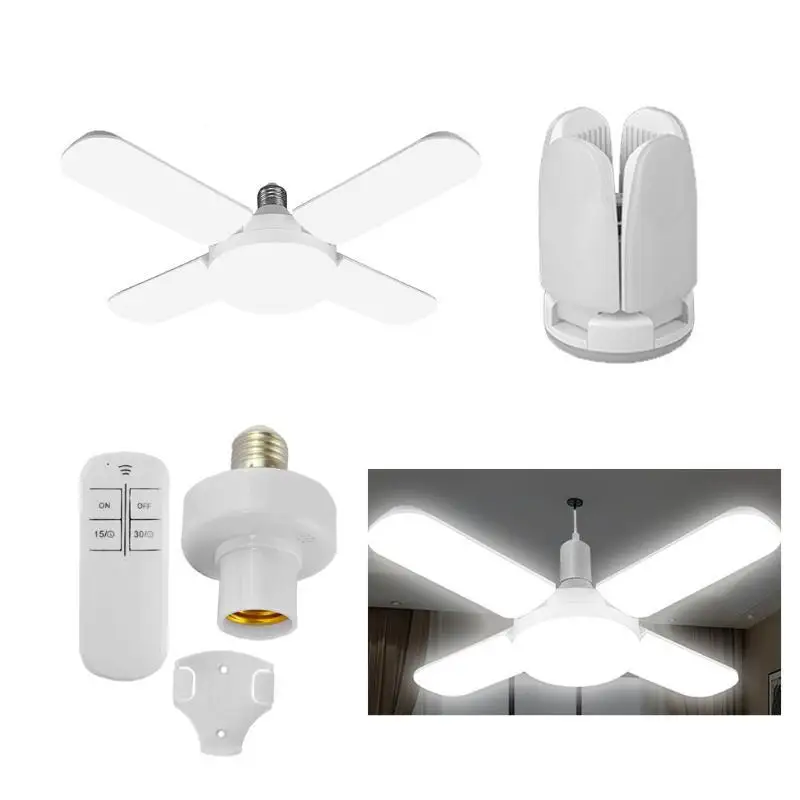 Play E27 LED Bulb Fan Blade Timing Lamp AC85-265V 28W 360° FolAle Led Light Bulb - £22.91 GBP