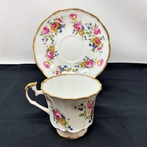 Elizabethan England Roses Coffee Tea Cup &amp; Saucer Boone China - £18.49 GBP