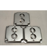 Pack of 3 STEEL CITY 1/2 in. Raised 4 in. Square Single Duplex Receptacl... - $213.89 MXN