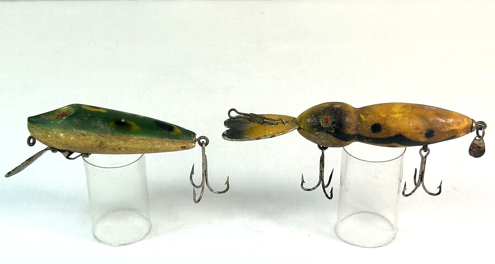 Lot of 2 Vintage Atlantic Lures - Swamp Fox & Plunger-Pup Crankbait Lures - RARE - $9.89