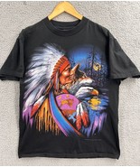 Vintage 3D Emblem Indian Native American T Shirt 1993 Made USA Single St... - $56.00