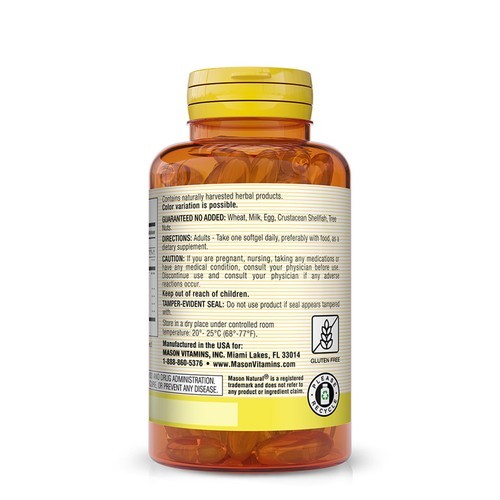 3 PACK MASON NATURAL Flaxseed Oil 1000mg *05/27* Omega 3-6-9 Softgels for Heart Item image 3