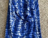 Anthropologie Eva Franco Textured Pencil Skirt Blue White Lined Zipper S... - £15.02 GBP