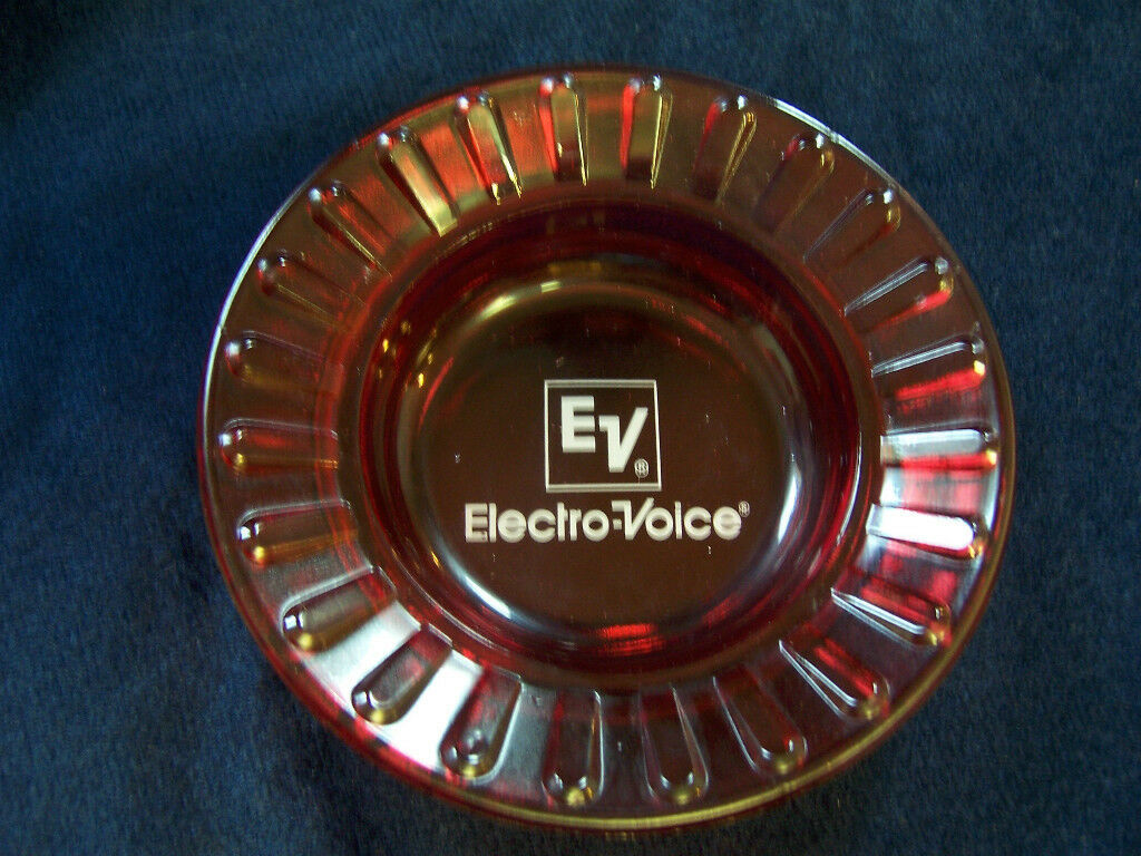 VINTAGE ELECTRO-VOICE EV COASTER ash tray nut dish RUBY red glass ornament NEW - $11.87