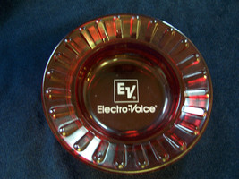 Vintage ELECTRO-VOICE Ev Coaster Ash Tray Nut Dish Ruby Red Glass Ornament New - £9.38 GBP