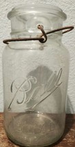 VINTAGE BALL IDEAL  CLEAR QUART GLASS BAIL TOP. JAR PAT&#39;D JULY 14, 1908 ... - $6.83