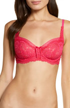 SKARLETT BLUE Minx Balconette Lingerie Bra Bright Poppy Pink Size 38DDD ... - £21.23 GBP